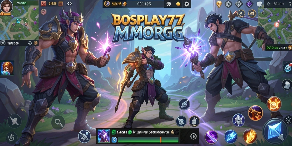 Tangkapan layar gameplay BOSPLAY77 menunjukkan aksi seru dalam dunia MMORPG.