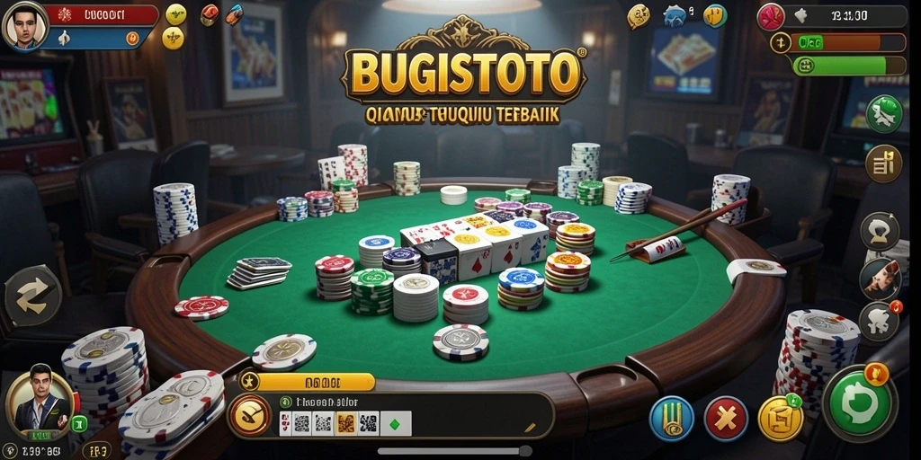 Tampilan gameplay seru dalam permainan QiuQiu BUGISTOTO.