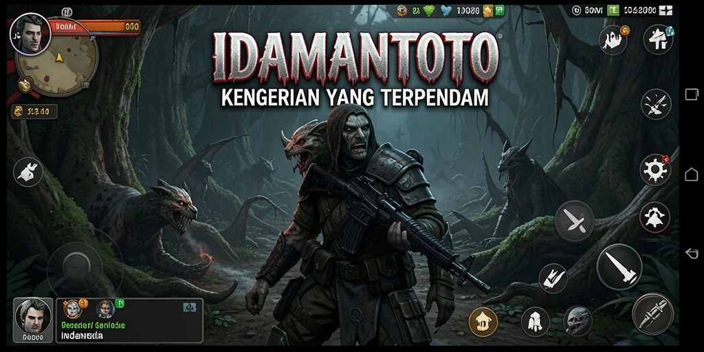 Screenshot gameplay menegangkan dari IDAMANTOTO saat menjelajahi tempat angker.