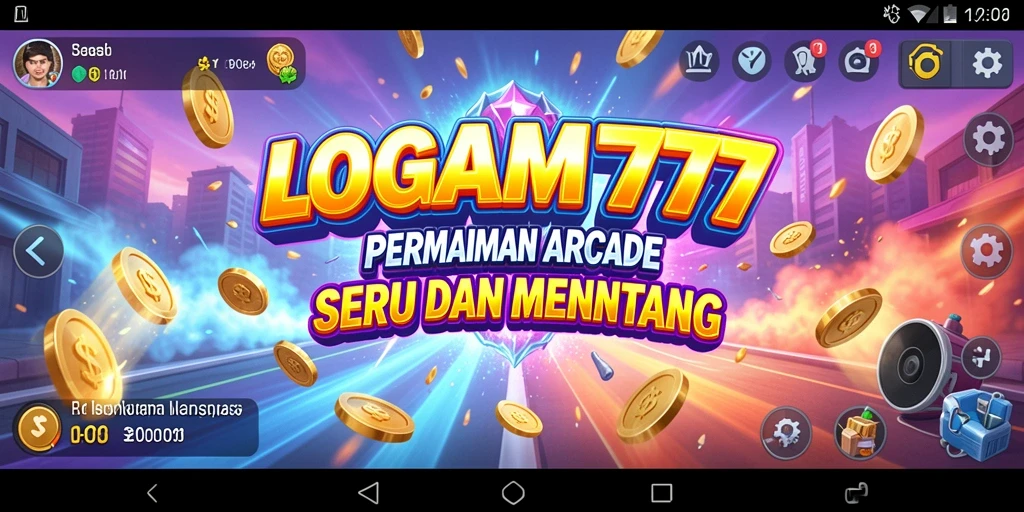 Tampilan gameplay seru dari LOGAM777 dengan aksi yang cepat dan menantang.