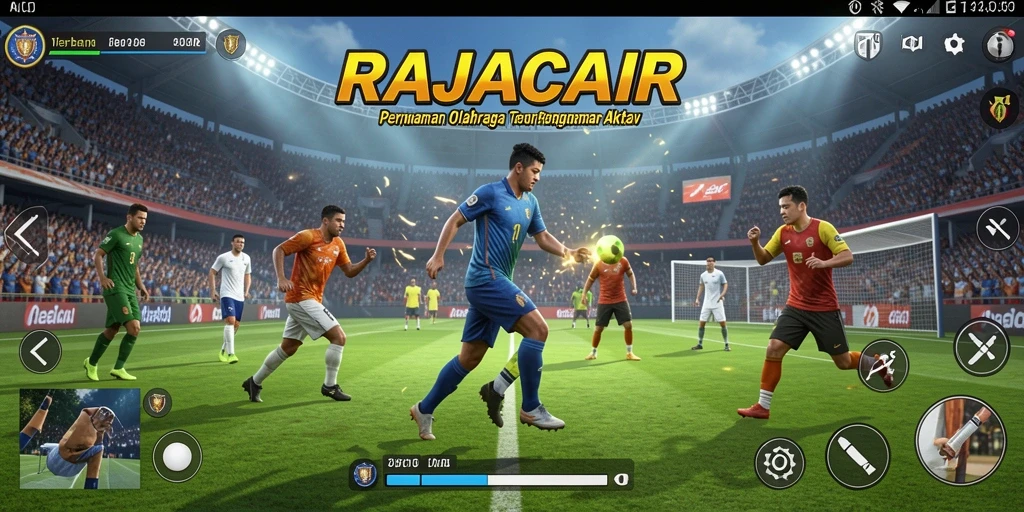 Screenshot RAJACAIR menunjukkan gameplay olahraga yang seru dan interaktif.