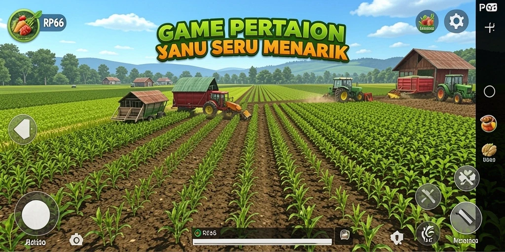 Tampilkan gameplay RP66 dengan aktivitas bertani yang menarik.