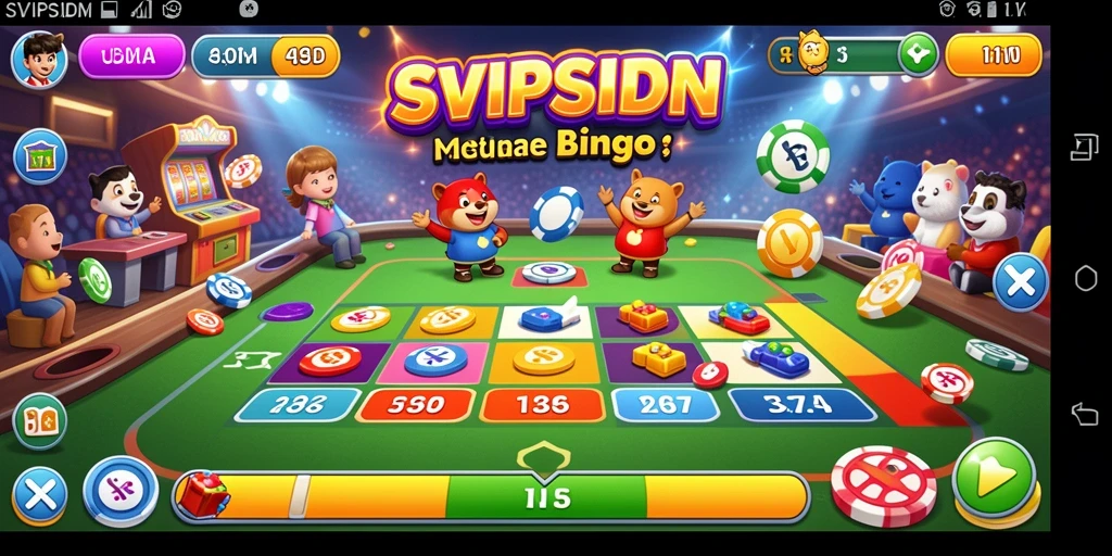 Tampilan gameplay seru dari SVIPSIDN dengan kartu bingo.