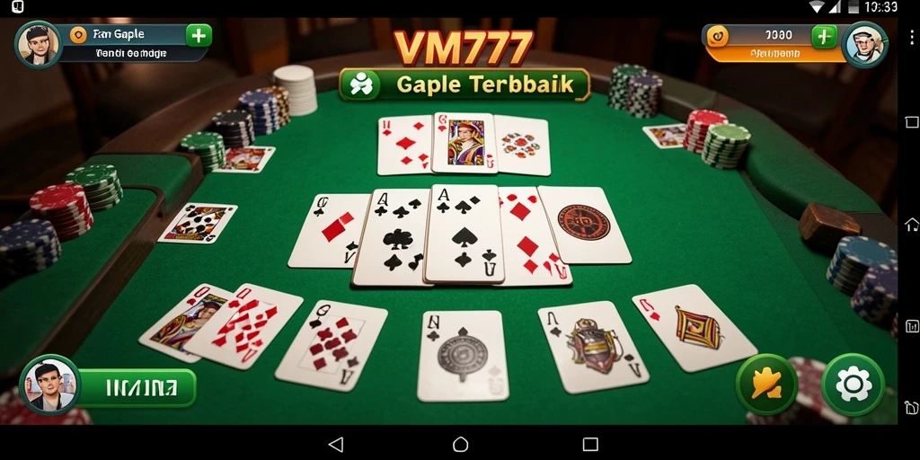 Screenshot gameplay Gaple yang seru di VM777.